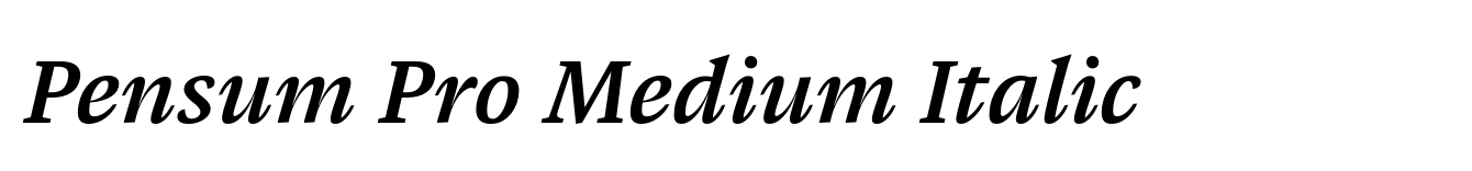 Pensum Pro Medium Italic